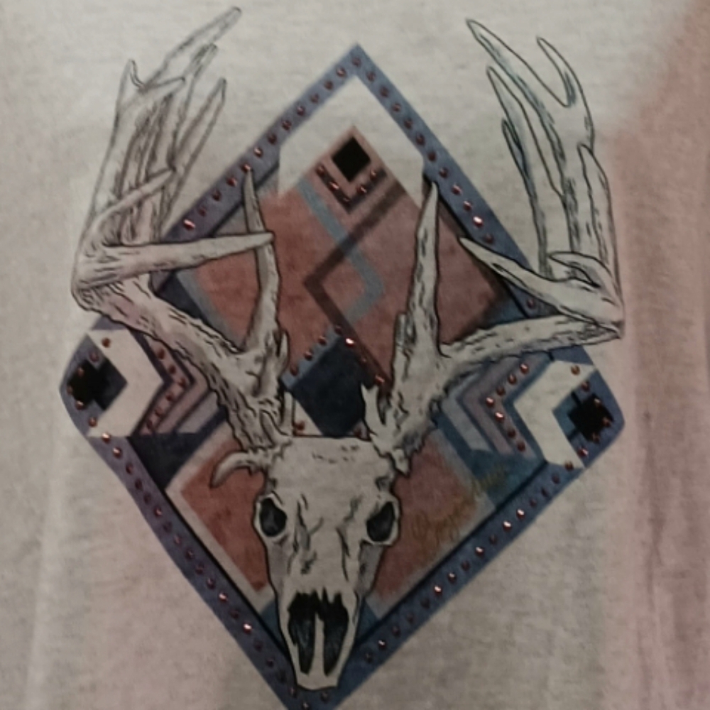 - (2) EMBELLISHED WESTERN TEES by LEGENDARY STOCKYARDS - Picture 5 of 9